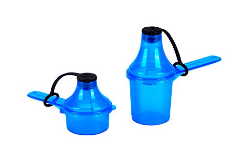 The Scoopie  (2 Count, Blue, 15cc 30cc) Portable Scoop with Attached Funnel Supplement Dispenser | P - //coolthings.us