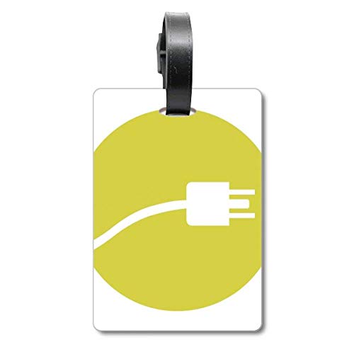 Câble de charge jaune et étiquette de valise Tourister pour identification bagage