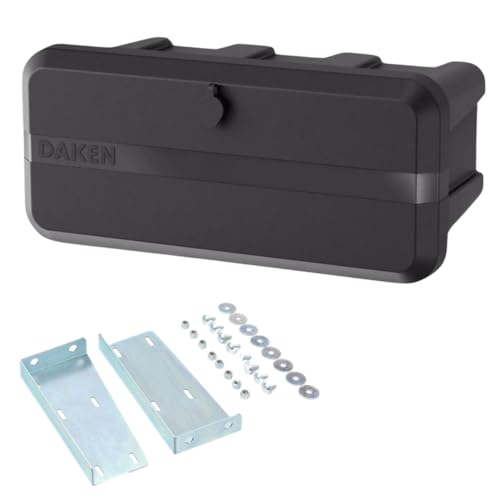 Daken Blackit Lite Deichselbox 555x255x310mm Werkzeugkasten Anhänger Staukiste Kunststoff Schwarz (Mit Stirnwand-Halter)