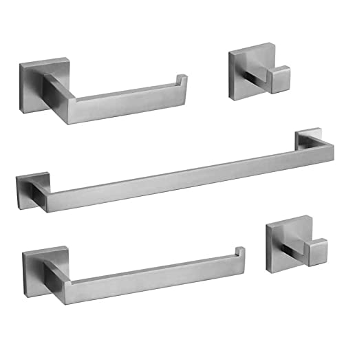 Bathroom Hardware Set 24-Inch Towel Bar,2pcs Towel Hook,Toilet Paper Holder,Hand Towel Holder Stainless Steel Brushed Nickel Bathroom Accessories GTS3190N Bathroom Hardware Set 24-Inch Towel Bar,2pcs Towel Hook,Toilet Paper Holder,Hand Towel Holder Stainless Steel Brushed Nickel Bathroom Accessories GTS3190N