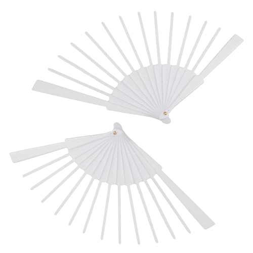 TOPPERFUN 2stücke Faltbare Fächerrahmen DIY-handwerksmaterial Bastelanleitung für Fächerrippen Unfertige Handfächerrahmen Leere Fächerrahmen Fächerherstellungsrahmen DIY-Materialien