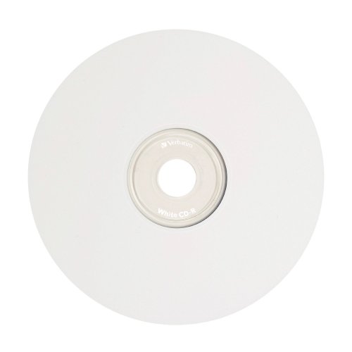 Verbatim Cd-R Blank Discs 700Mb 80 Minutes 52X Recordable Disc For Data And Music With Blank White Surface - 100 Pack Spindle #TOP1