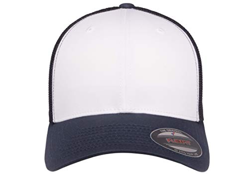 Image of Flexfit Unisex Mesh Fitted 2-Tone Trucker Hat, One Size