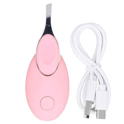 Tissting Electric Eyebrow Tweezers Rechargeable Eyebrow Shaver with USB Cable, 300mAh Battery, Visualizable Hair Removal Tool for Men Women(Pink)