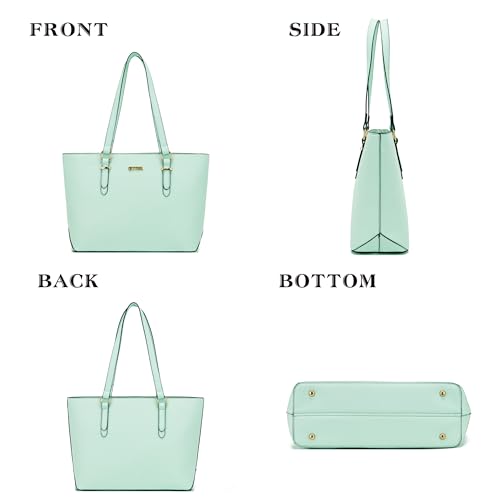 Image of Qiyuer Versatile Daily Purses with RFID Wallet for Women Tote Handbag Set | 3PCS, Fits 13 inch Tablet, Sturdy Vegan PU, Spacious, Work Use, Shoulder Satchel, Large Clutch Wallet, Makeup Bag, Ideal Gift
