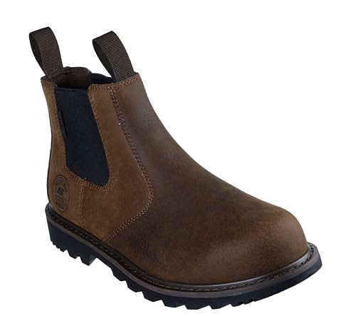 Skechers Men's Longrider Steel Toe Chelsea Boot with Vapor Foam Insole Industrial