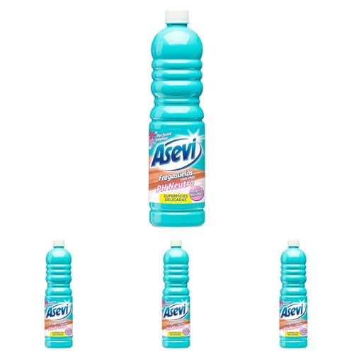 Asevi Fregasuelos Perfumado Duradero PH Neutro - Friegasuelos Concentrado con Aroma Fresco - Limpiasuelos con pH Neutro para Todo Tipo de Suelos, Incluso Superficies Delicadas - Envase de 1 Litro