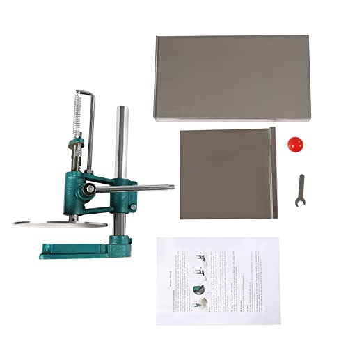 Pizza Dough Press Machine, 7.9in Household Pizza Pastry 304 Stainless Steel Manual 0.2" Thick Disc Dough Pastry Press Machine Height Adjustable for Making Hand Pies Bread Molds Pie Crusts (7.9“)