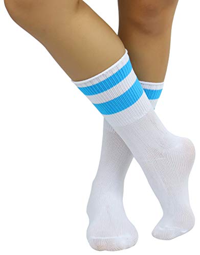 Image of ToBeInStyle Women's Acrylic Ankle Hi With Double Stripe Top Crew Fun Athletic Socks