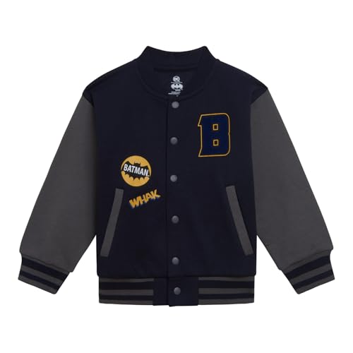 Image of DC Comics Justice League Fleece Varsity Bomber Jacket and Jogger Pants Outfit Set Toddler to Big Kid Sizes (2T - 14-16)