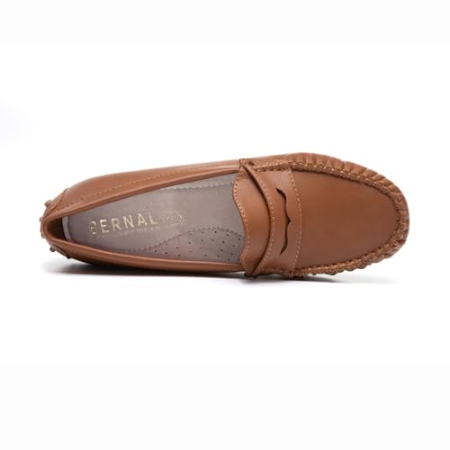 Image of Bernal Women's Non-Slip Penny Loafers - All-Day Comfort Flat Driving Shoes for Work Office & Casual Walking