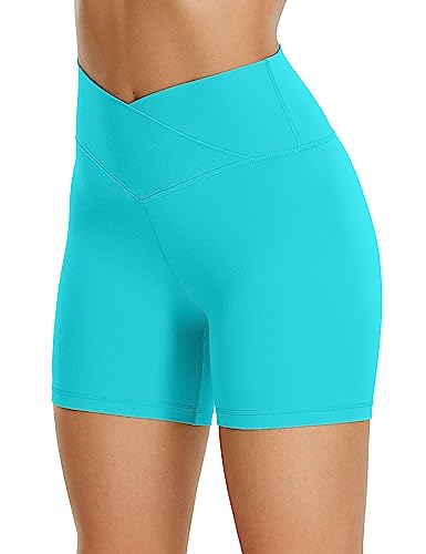 CRZ YOGA Womens Crossover Biker Shorts