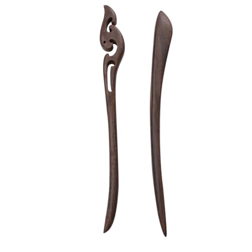 Lurrose Lot de 2 épingles à cheveux vintage en bois de santal