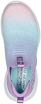 Skechers Kids Girls Ultra Flex-Color Perfect Sneaker, Lavender/Multi, 2.5 Little Kid | Image 4