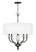 Hinkley 4005OR Surrey - Five Light Chandelier, Oiled Bronze Finish with White Linen Shade