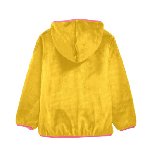 GuoChe Yellow Toddler Girl Fleece Jacket2