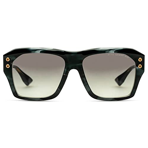 Dita GRAND-APX DT DTS417 A-01 Ink Swirl/Yellow Gold Metal Square Sunglasses Grey Gradient Lens2