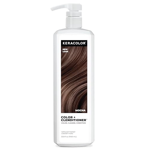 Keracolor Clenditioner MOCHA Hair Dye - Semi Permanent Hair Color Depositing Conditioner, Cruelty-free, 33.8 Fl Oz