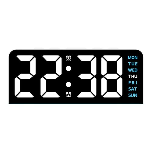 Reloj despertador digital - 6,3 x 2,64 x 1,57 pulgadas, reloj de escritorio, brillo ajustable | Cronometraje LED con pantalla de temperatura, relojes alimentados por batería para dormitorio, oficina,