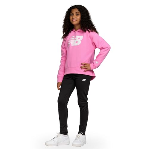 New Balance Girls Athletic 2 Piece – Pullover Hoodie & Fleece-Lined Leggings Sweatsuit Set, Soft Performance Activewear2