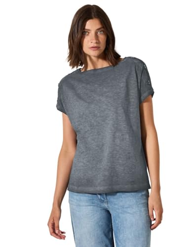 Damen T-Shirt mit Knopfdetail