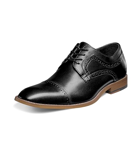 Stacy Adams Men's Dickinson Cap Toe Oxford, Black, 11 M US
