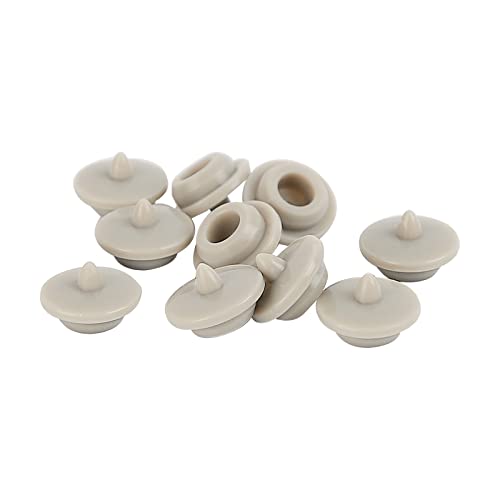 MEASUREMAN 10 Pack Gray Silicone Oil Seal Plug, Rubber Oil Cap for Liquid Filled Pressure Gauge