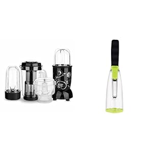 Wonderchef Stainless Steel Nutri-Blend Ckm With 3 Jars + Smart Peeler, Black, 400 Watts