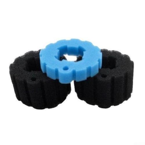 Gdfnmogo Esponja de filtro de repuesto para cartuchos de filtro de piscina BIOPRESS - Medios de filtro de espuma, 152 x 92 mm y 152 x 33 mm, azul y negro, paquete de 3, compatible con