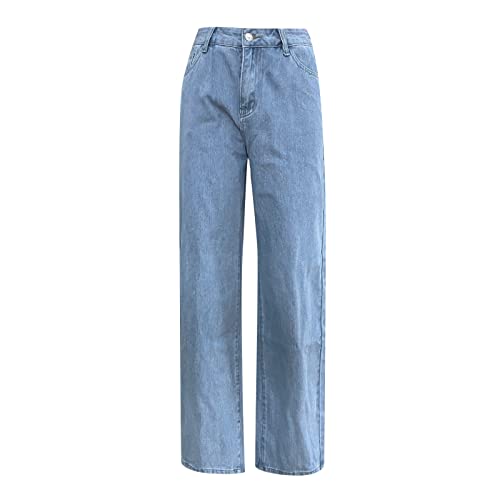 Sweatpant Jeans Women's Straight Leg Boyfriend Denim Pants Low Rise Wide Leg Loose Y2K E-Girl Baggy Street Pants Vintage Aesthetic Clothing Teen Girls Streetwear Hiphop3