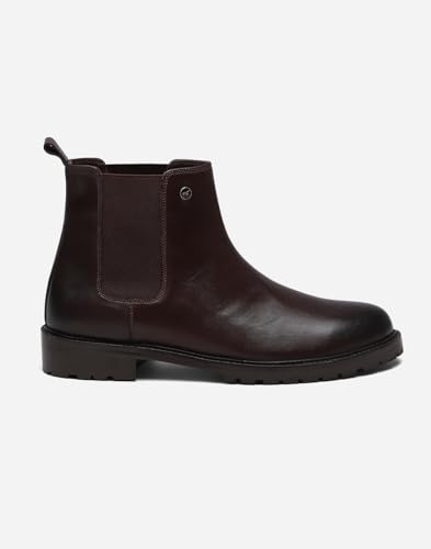 Image of Monte Carlo Mens Solid Slip on Genuine Leather Chelsea Boots (201824FW)