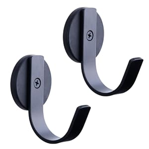 LEVOSHUA Magnetischer Kranzaufhänger Eisen Schwarz - 2 Stück