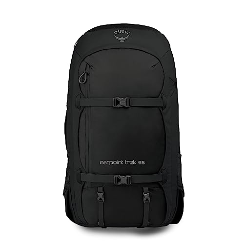 Osprey Farpoint Trek 55 Men's Travel Backpack, Black