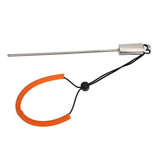 Scuba Diving Stick, 11Inch Aluminium Alloy Lobster Tickle Stick Pointer Rod with Measurement, Adjustable Lanyard and SwivelSnap Boltfor Underwater Shaker Noise Maker Snorkeling