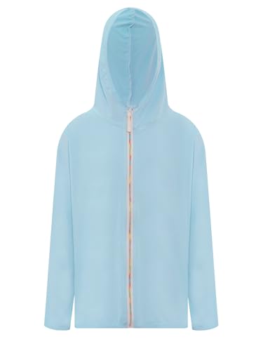 Jugaoge Kids UPF 50+ Sun Protection Sun Shirts Lightweight Zipper Hiking Shirts Athletic Hoodie for Outdoor