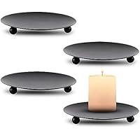 Platos para Velas 4 Piezas Portavelas de Hierro Retro