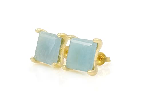 Boucles d'oreilles gemme aigue-marine pour sublimer vos tenues de mariage et fêtes