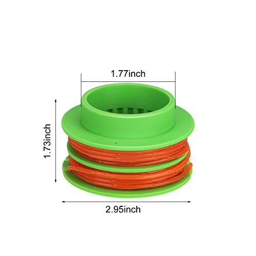 Image of THTEN AS1300 Trimmer Spool Compatible with EGO Power+15 inch ST1502SA,ST1502XY,ST1500XY,ST1504SF,ST1500SF,ST1500F,ST1500-S,ST1500 String Trimmer 0.095 inch Weed Eater Auto-Feed Twist Dual Line 3 Pack