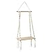 Qihuyi Scaffale da Parete Boho Arredamento casa colonica, mensola da Parete macramè, mensole rustiche da Parete rustiche, per Camera da Letto, Bagno, Soggiorno
