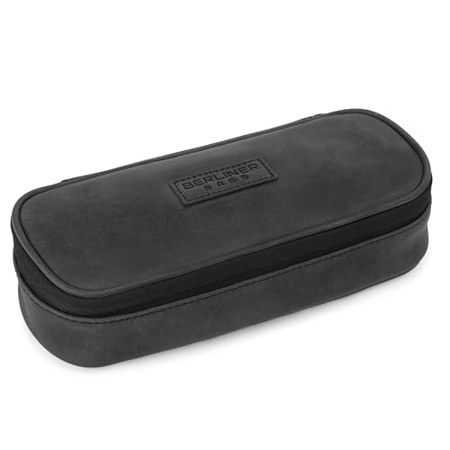 Berliner Bags Felix Trousse en Cuir Véritable, Étui à Crayons et Stylo Élégant pour Bureau ou Voyage, Design Durable et Intemporel pour Adulte – Gris...