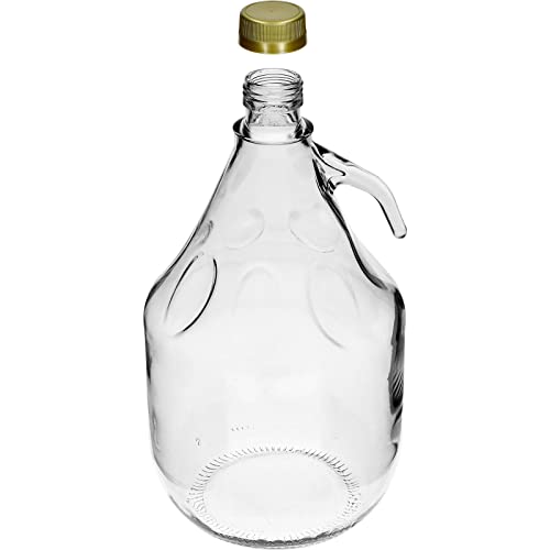 3L (3000ml) Demijohn with Screw Cap - Airlock, Bung Fermentation Bottle Cider Carboy 1 Gallon, Wine Making, Storage - DIAH (2 x 3L Carboy with Screw Cap + Airlock & Bung)
