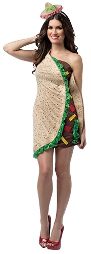 Rasta Imposta Women's Foodies Taco Dress with Headpiece, Multi, One Size