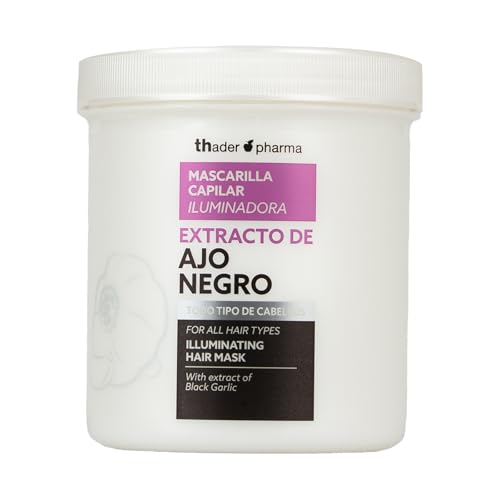 Thader Pharma Mascarilla Capilar con Extracto de Ajo Negro para Todo Tipo de Cabellos, 700 ml