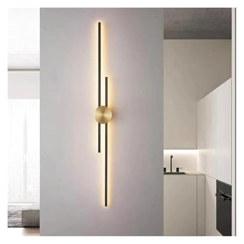 Applique Minimaliste in Rame per Camera da Letto, Soggiorno E Corridoio - Eleganti Apparecchi di Illuminazione E Complementi D'Arredo per Interni.,3 Colors-A 122CM