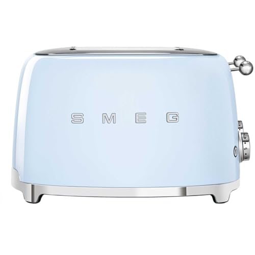 Smeg TSF03PBUK 4 Slice Toaster Extra Wide Slots 3 pre set programmes Pastel Blue
