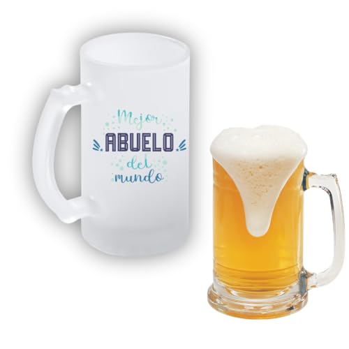 Rafasshop Jarra de cerveza efecto hielo especial sublimación- regalos originales - regalo padre abuelo tio hermano - dia del padre - regalo cumpleaños hombre - copa cerveza personalizada (10)