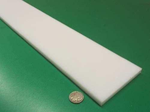 White HDPE (High Density Polyethylene) Rectangular Bar .375