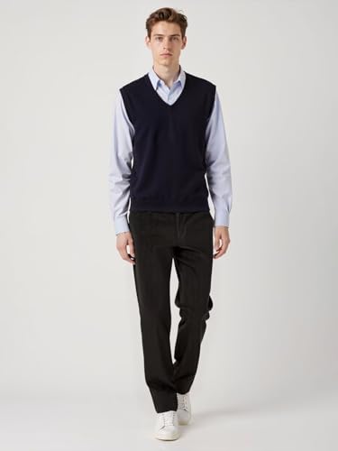 Men's Corduroy Pants Classic Fit Winter Casual High Waist Corduroy Dress Pants4