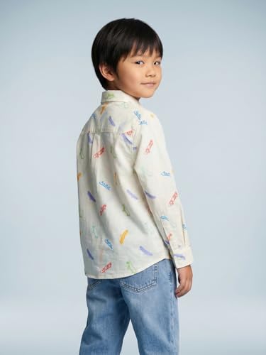 Image of Nautinati Boys Printed Full Sleeve Shirt with Regular Collar | Age 1-5 Years