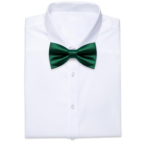 Image of YourTies Bow Ties for Men Pretied Bowties Solid Color Satin Bow Tie Formal Business Tuxedo Wedding Party Prom